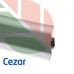 Плинтус ПВХ Cezar Premium Алюминий матовый, арт. 201, 2500x59x22