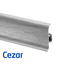 Плинтус ПВХ Cezar Premium Дуб серый светлый, арт. 078, 2500x59x22