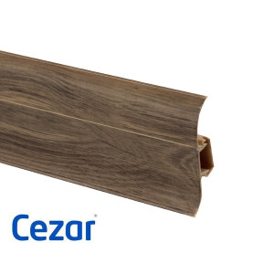 Плинтус ПВХ Cezar Premium Дуб Замковый, арт. 108, 2500x59x22