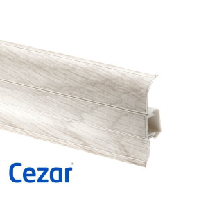 Плинтус ПВХ Cezar Premium Ясень Балтимор, арт. 142, 2500x59x22
