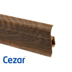 Плінтус ПВХ Cezar Premium Дуб Болотистий, арт. 156, 2500x59x22