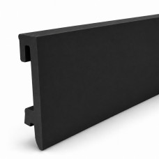Плинтус дюрокомпозитный Damar DP15 черный, 80х16х2000 mm