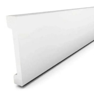 Плінтус дюрокомпозитний Damar DP6 білий, 99х16х2000 mm