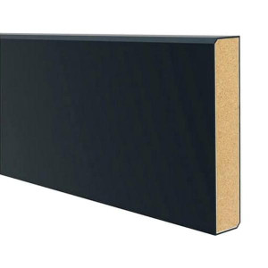 Плинтус напольный Dollken Cubu Flex 80 мм, Черный Матовый 1144, 80x13x2500