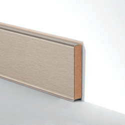 Плінтус підлоговий Dollken Cubu Flex 80 мм, Платина срібна, 80x13x2500