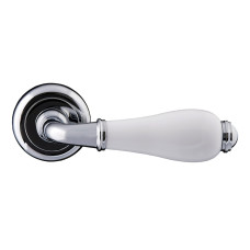 Дверные ручки Gavroche HYDRARGYRUМ Hg Z8 цвет хром / белый