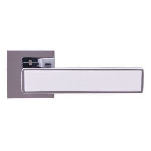 Дверные ручки Gavroche NIKEL Z25 цвет хром / белый