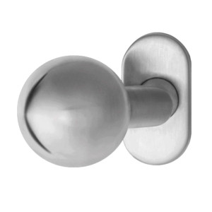 Ручка кноб дверная Metal Bud KNOB ШАР овальная розетка Нержавеющая сталь