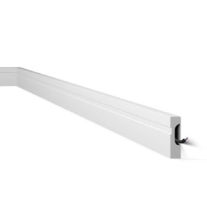 Плинтус NMC дюрополимерный FD7 WallStyl белый, 70х15х2000 mm