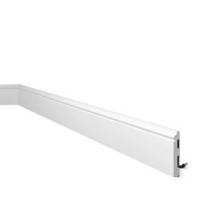 Плинтус NMC дюрополимерный FL1 WallStyl белый, 80х13х2000 mm