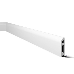 Плинтус NMC дюрополимерный FL5 WallStyl белый, 100х20х2000 mm