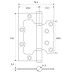 Петли накладные Apecs B2-STEEL-CR Хром