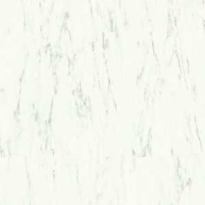 Виниловые полы Quick Step коллекция Oro base - 40136 Marble Carrara White (Плитка мрамор)